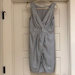 Banana Republic grey silk cocktail dress